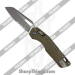 Microtech - PO210T-11APPMOD - Preowned MSI - Folding Knife - M390MK Acid Etched Wharncliffe - FRN - OD Green