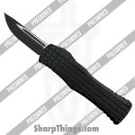 Microtech - PO703-1TFRS - Preowned Hera Frag - Folding Knife - M390 Coated Drop Point - Aluminum - Black
