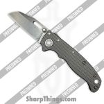 Demko Knives - POADKAD205SF3VTIT - Preowned AD20.5 Ti - Folding Knife - 3V Stonewash Sheepsfoot - Titanium - Grey