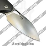GiantMouse - POBIBLIO-XL-TITANIUM - Preowned Ace Biblio XL - Folding Knife - Vanadis Satin Sheepsfoot - Titanium - Grey|Brass - Image 11