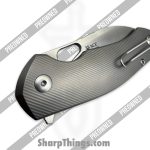 GiantMouse - POBIBLIO-XL-TITANIUM - Preowned Ace Biblio XL - Folding Knife - Vanadis Satin Sheepsfoot - Titanium - Grey|Brass - Image 9