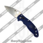 Spyderco - POC101PBL2 - Preowned Manix 2 Lighweight - Folding Knife - CTS-BD1N Stonewash Drop Point - Polymer - Blue