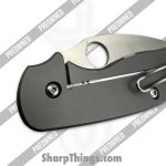 Spyderco - POC123TIP - Preowned Sage 2 - Folding Knife - S30V Satin Spear Point - Titanium - Grey - Image 6