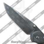 Chris Reeve Knives - POL31-1206 - Preowned Large Sebenza 31 Inlay - Folding Knife - Chad Nichols Damascus Drop Point - Titanium - Black - Image 5