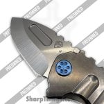 Medford Knife and Tool - POMK0294TD-01TM-T2C2-BN - Preowned Genesis T - Folding Knife - S45VN Stonewash Drop Point - Titanium - Blue - Image 5