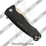 Medford Knife and Tool - POMK0394TQ-42AB-TSCP-Q4 - Preowned Smooth Criminal - Folding Knife - S45VN Stonewash Drop Point - Aluminum - Black - Image 4