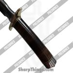 Randall - POrkm1 - Preowned Model #1 - Fixed Blade Knife - 01 Tool Steel Satin Clip Point - Leather - Brown|Brass - Image 10