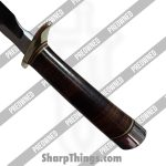 Randall - POrkm1 - Preowned Model #1 - Fixed Blade Knife - 01 Tool Steel Satin Clip Point - Leather - Brown|Brass - Image 11