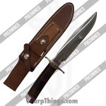 Randall - POrkm1 - Preowned Model #1 - Fixed Blade Knife - 01 Tool Steel Satin Clip Point - Leather - Brown|Brass - Image 13