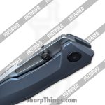 Null Knives - PORaiko320 - Raikou #320 w/ Zirconium Kit - Folding Knife - S90V Satin Sheepsfoot - Timascus - Blue - Image 13