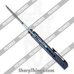Null Knives - PORaiko320 - Raikou #320 w/ Zirconium Kit - Folding Knife - S90V Satin Sheepsfoot - Timascus - Blue - Image 3
