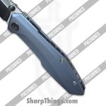 Null Knives - PORaiko320 - Raikou #320 w/ Zirconium Kit - Folding Knife - S90V Satin Sheepsfoot - Timascus - Blue - Image 6