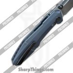 Null Knives - PORaiko320 - Raikou #320 w/ Zirconium Kit - Folding Knife - S90V Satin Sheepsfoot - Timascus - Blue - Image 7