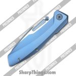 Null Knives - PORaiko320 - Raikou #320 w/ Zirconium Kit - Folding Knife - S90V Satin Sheepsfoot - Timascus - Blue - Image 9