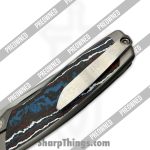 Sharp by Design - POSBD-335 - Preowned Mini Evo - Folding Knife - M390 Satin Drop Point - Titanium - Grey|Red|White|Blue - Image 6