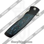 Sharp by Design - POSBD-349 - Preowned Evo Typhoon - Folding Knife - M390 Satin Drop Point - Titanium - Black|Blue|White - Image 3