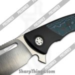 Sharp by Design - POSBD-349 - Preowned Evo Typhoon - Folding Knife - M390 Satin Drop Point - Titanium - Black|Blue|White - Image 6
