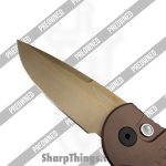Protech - POTR-3.04 - Preowned TR-3 Sandhawk - Automatic Knife - CPM MagnaCut Bronzed Spear Point - Aluminum - Brown - Image 5