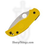 Spyderco - SC123PYL - Sage 5 Lightweight - Folding Knife - CPM MagnaCut Satin Leaf Shape - FRN - Yellow - Image 3