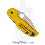 Spyderco - SC123PYL - Sage 5 Lightweight - Folding Knife - CPM MagnaCut Satin Leaf Shape - FRN - Yellow - Image 4