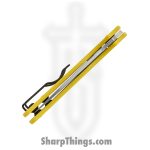 Spyderco - SC123PYL - Sage 5 Lightweight - Folding Knife - CPM MagnaCut Satin Leaf Shape - FRN - Yellow - Image 5
