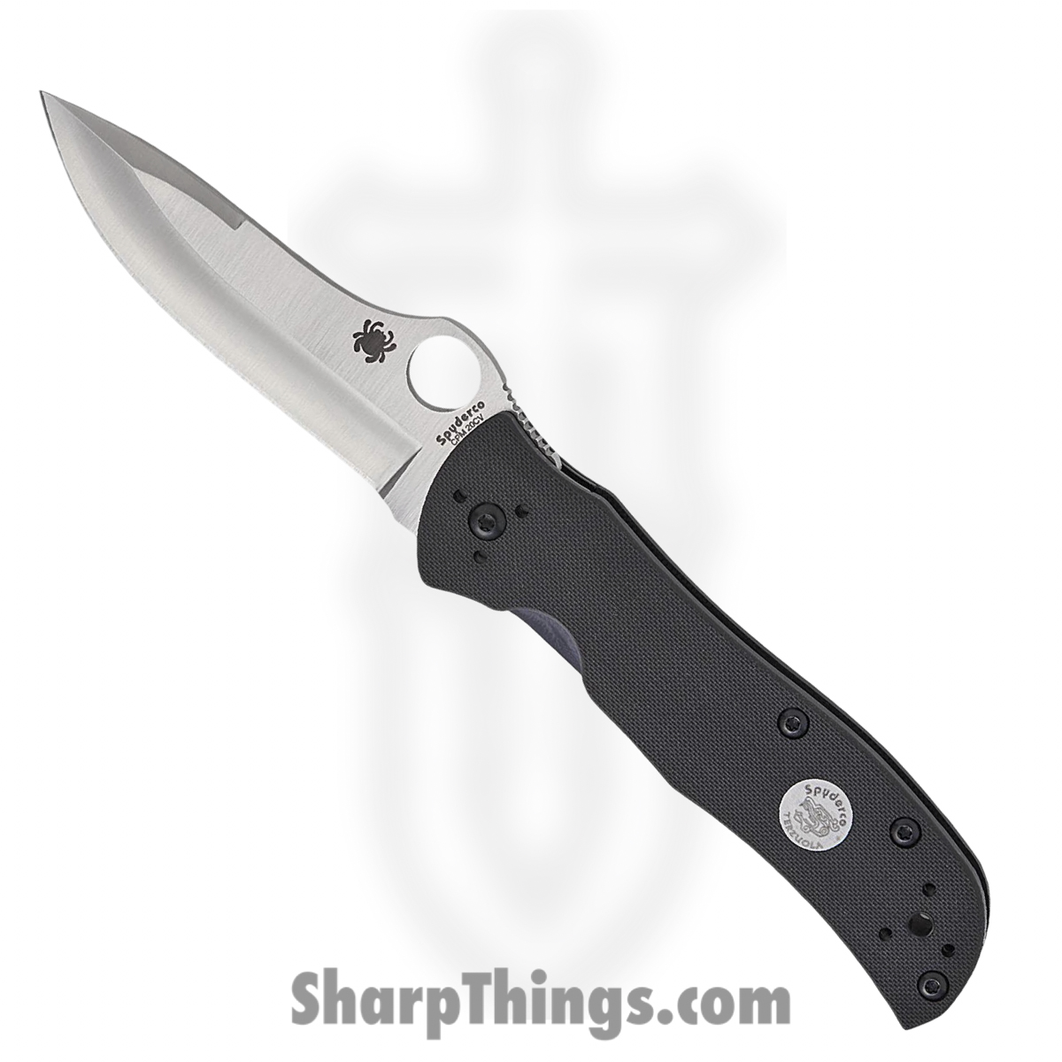 SC55G20CVP_1.jpg Spyderco - SC55G20CVP - Starmate - Folding Knife - CPM 20CV Satin Modified Clip Point - G10 - Black - Image 1