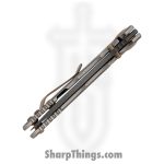 Spartan Blades - SF10DMBZ - Harsey 3.25 - Folding Knife - Chad Nichols Damascus Acid Etched Drop Point - 6AI4V Titanium - Grey Bronze - Image 5