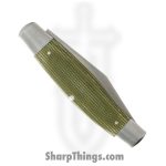 Jack Wolf Knives - STOCK-01-GRN-CAN-MIC - Gateway Stockman - Folding Knife - 14C28N Satin Stockman - Canvas Micarta - Green - Image 4
