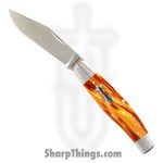 Jack Wolf Knives - STOCK-01-KIR-ROOT - Gateway Stockman - Folding Knife - 14C28N Satin Stockman - Kirinite - Root Beer