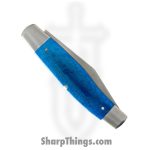 Jack Wolf Knives - STOCK-01-SMT-BLU-BON - Gateway Stockman - Folding Knife - 14C28N Satin Stockman - Smooth Bone - Blue - Image 4