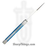 Jack Wolf Knives - STOCK-01-SMT-BLU-BON - Gateway Stockman - Folding Knife - 14C28N Satin Stockman - Smooth Bone - Blue - Image 6