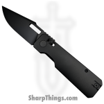 Vero Engineering - VE-AuBkBkDP - Aura - Folding Knife - 14C28N Coated Drop Point - Aluminum - Black
