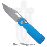 Vero Engineering - VE-AuSWBLDP - Aura - Folding Knife - 14C28N Stonewash Drop Point - Aluminum - Blue