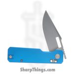 Vero Engineering - VE-AuSWBLDP - Aura - Folding Knife - 14C28N Stonewash Drop Point - Aluminum - Blue - Image 3