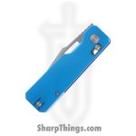 Vero Engineering - VE-AuSWBLDP - Aura - Folding Knife - 14C28N Stonewash Drop Point - Aluminum - Blue - Image 5