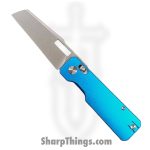 Vero Engineering - VE-AuSWBLTa - Aura - Folding Knife - 14C28N Stonewash Talon - Aluminum - Blue