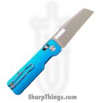 Vero Engineering - VE-AuSWBLTa - Aura - Folding Knife - 14C28N Stonewash Talon - Aluminum - Blue - Image 2