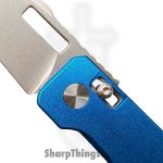 Vero Engineering - VE-AuSWBLTa - Aura - Folding Knife - 14C28N Stonewash Talon - Aluminum - Blue - Image 3