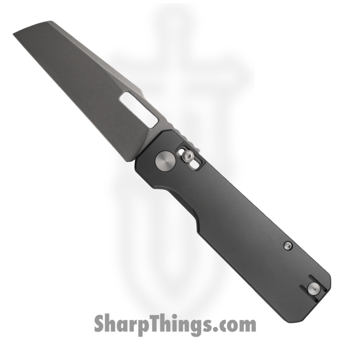 VE-AuSWGrTA_1.jpg Vero Engineering - VE-AuSWGrTA - Aura - Folding Knife - 14C28N Stonewash Talon - Aluminum - Grey - Image 1