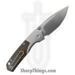 Vosteed - VOSA2238 - Psyop 299 - Folding Knife - S35VN Satin Drop Point - Glow Micarta - Brown - Image 3