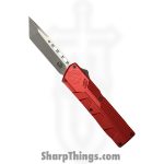 Atomic Knives - WNS-DT01RD - UltraLite ATOMIC - OTF Auto - D2 Satin Tanto - Aluminum - Red