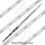 Swordier - POSWMZ-1012 - "Rangers's Oath" Longsword - 65Mn Spring Steel Satin DE - Leather - Green - Image 2