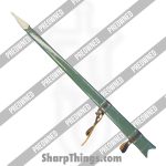 Swordier - POSWMZ-1012 - "Rangers's Oath" Longsword - 65Mn Spring Steel Satin DE - Leather - Green - Image 7