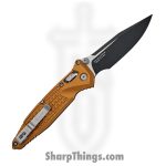 Microtech - 160RL-1FRTA - Socom - Folding Knife - M390MK Coated Clip Point - Frag Aluminum - Tan - Image 2