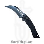Microtech - 166-1DLCTSH - Hawk Auto Shadow - Automatic Knife - M390MK DLC Hawkbill - 6061-T6 Aluminum - Black