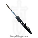 Microtech - 166-1DLCTSH - Hawk Auto Shadow - Automatic Knife - M390MK DLC Hawkbill - 6061-T6 Aluminum - Black - Image 3