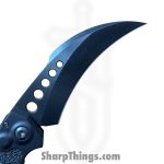 Microtech - 166-1DLCTSH - Hawk Auto Shadow - Automatic Knife - M390MK DLC Hawkbill - 6061-T6 Aluminum - Black - Image 4
