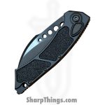 Microtech - 166-1DLCTSH - Hawk Auto Shadow - Automatic Knife - M390MK DLC Hawkbill - 6061-T6 Aluminum - Black - Image 7