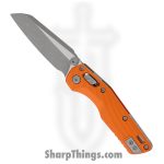Microtech - 210M-10APFLOR - MSI Mini - Folding Knife - M390MK Apocalyptic Modified Sheepsfoot - Fluted Aluminum - Orange