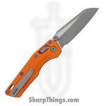 Microtech - 210M-10APFLOR - MSI Mini - Folding Knife - M390MK Apocalyptic Modified Sheepsfoot - Fluted Aluminum - Orange - Image 2